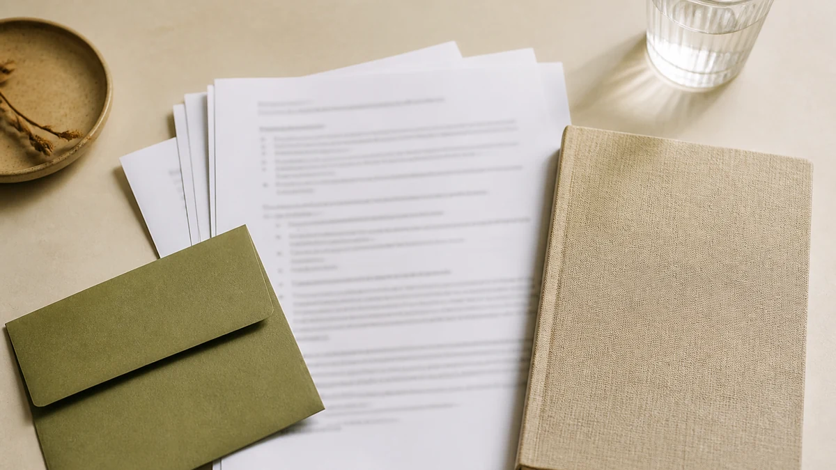 Policy pages and notes laid out for a knowledge audit