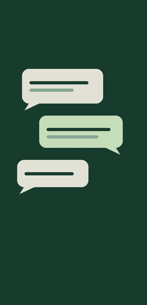 Abstract chat bubbles representing natural-language product discovery